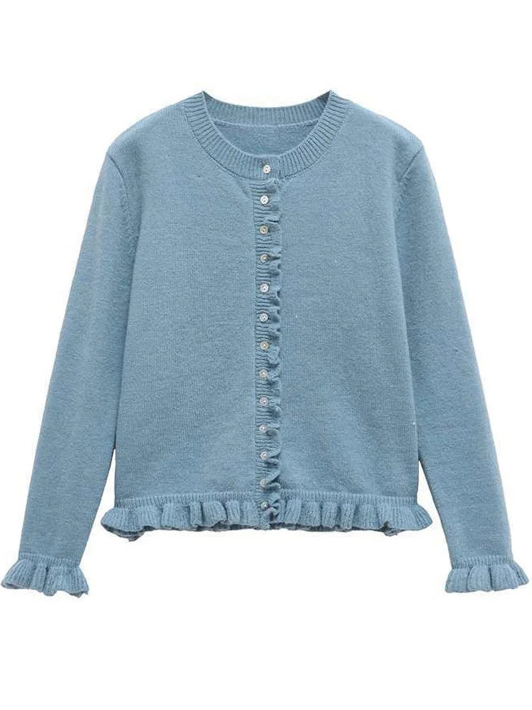 Ruffle Knit Cardigan