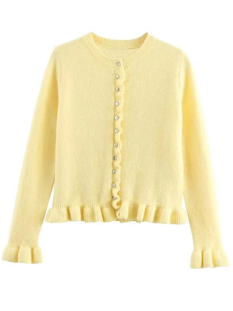 Ruffle Knit Cardigan