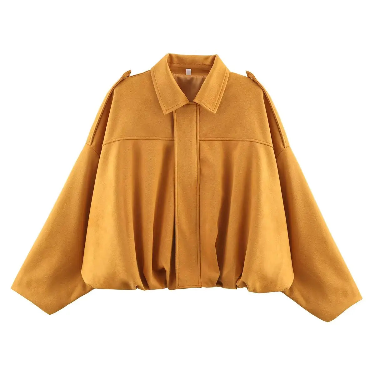 Women Suede Bomber Jacket