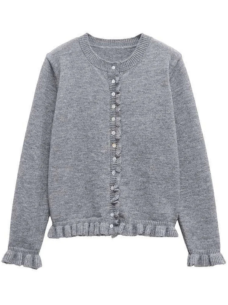 Ruffle Knit Cardigan