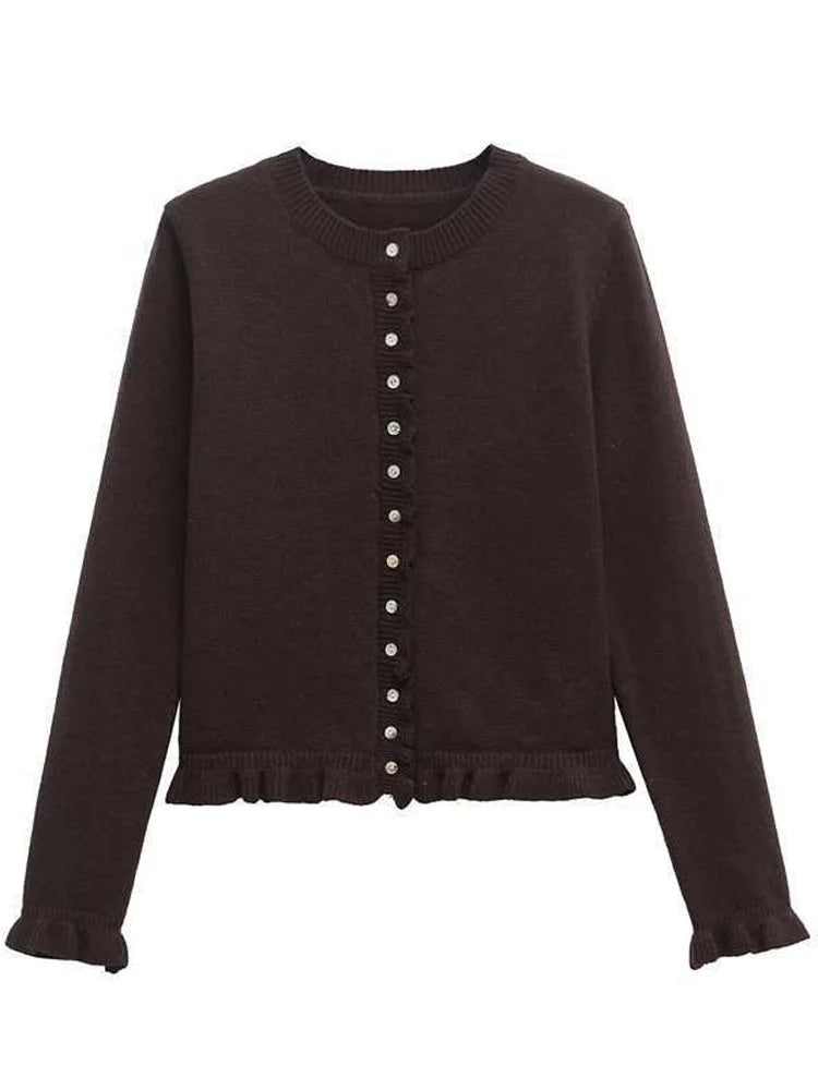 Ruffle Knit Cardigan