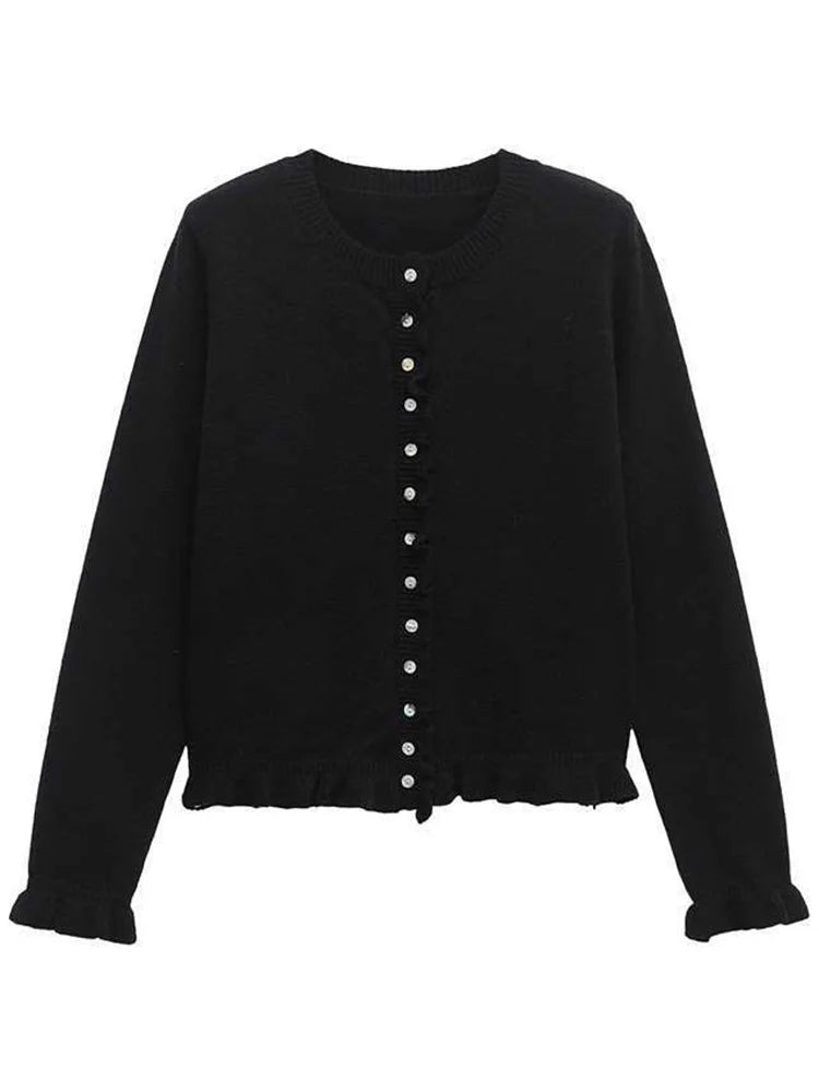 Ruffle Knit Cardigan