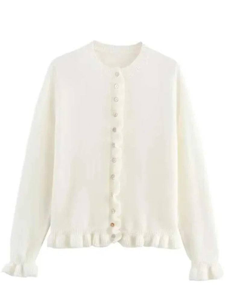 Ruffle Knit Cardigan