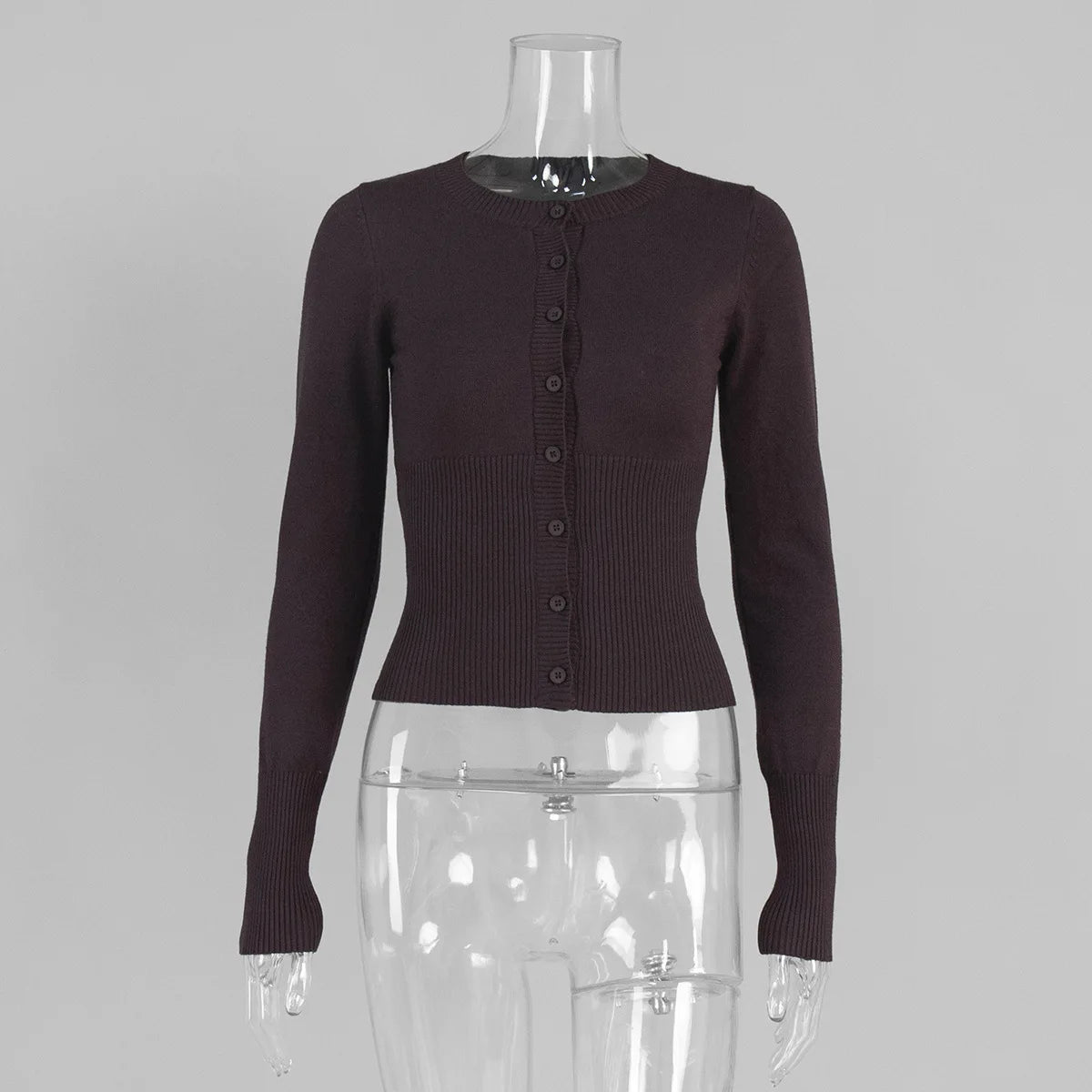 Thin Knitted Long Sleeve Cardigan