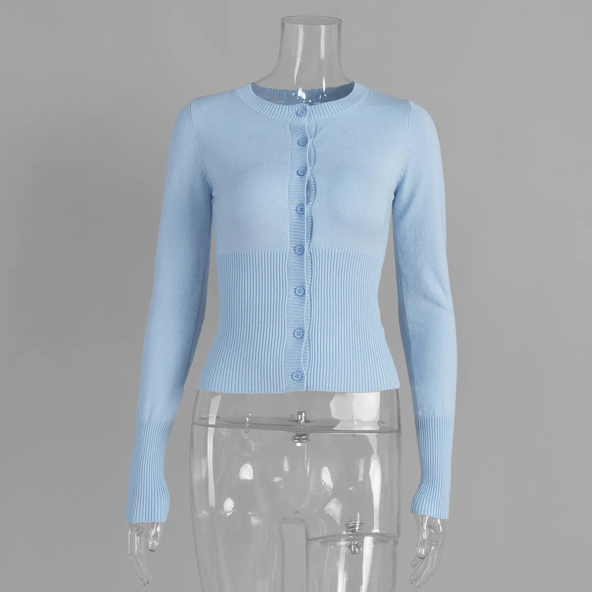 Thin Knitted Long Sleeve Cardigan