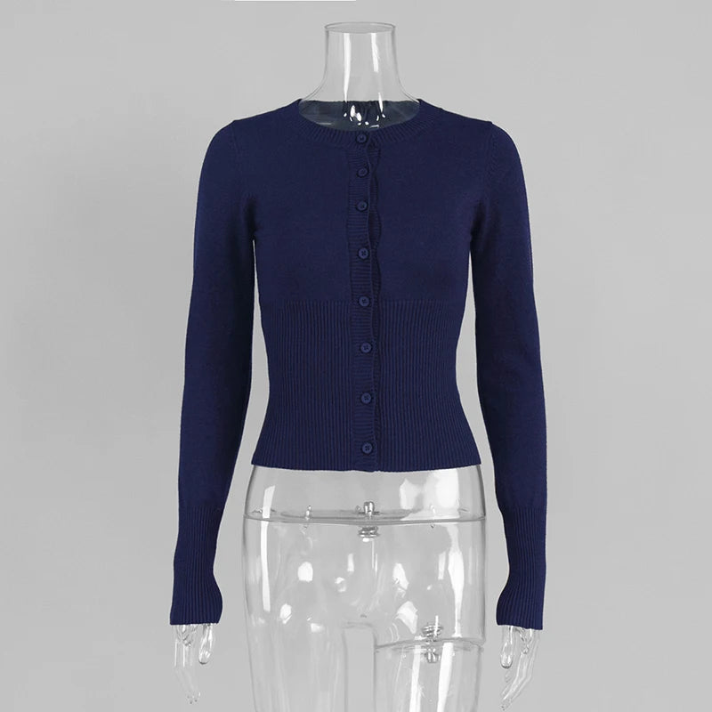 Thin Knitted Long Sleeve Cardigan